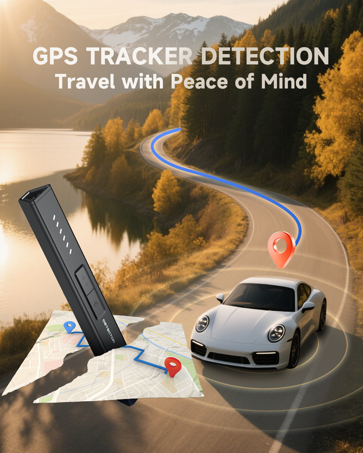 Hidden Camera Detectors for Travel, Hotel GPS Tracker Detector, Spy Camera Finder, Bug Sweeper with 6 Detection Modes, Type-C Rechargeable - Image 3