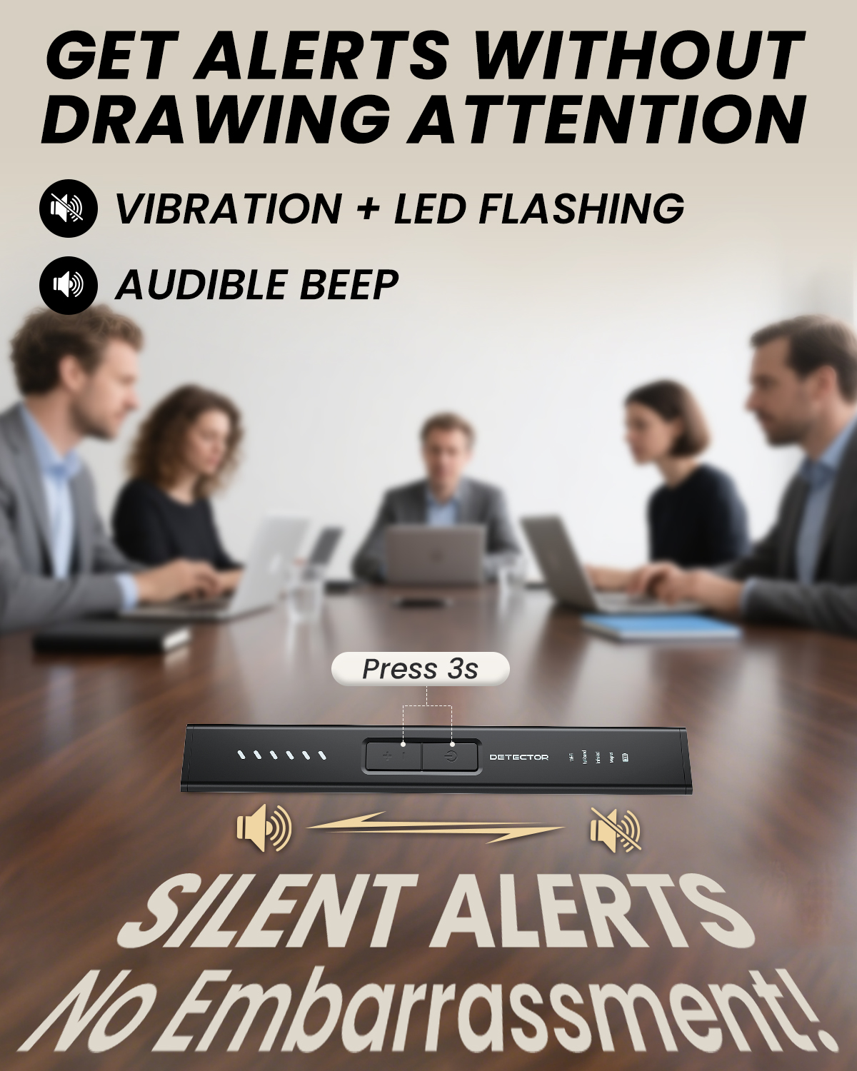 Hidden Camera Detectors for Travel, Hotel GPS Tracker Detector, Spy Camera Finder, Bug Sweeper with 6 Detection Modes, Type-C Rechargeable - Image 7